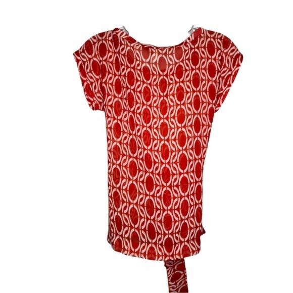 Banana Republic Factory Womens Top Size XS Orange Retro Style Blouse - Picture 2 of 7